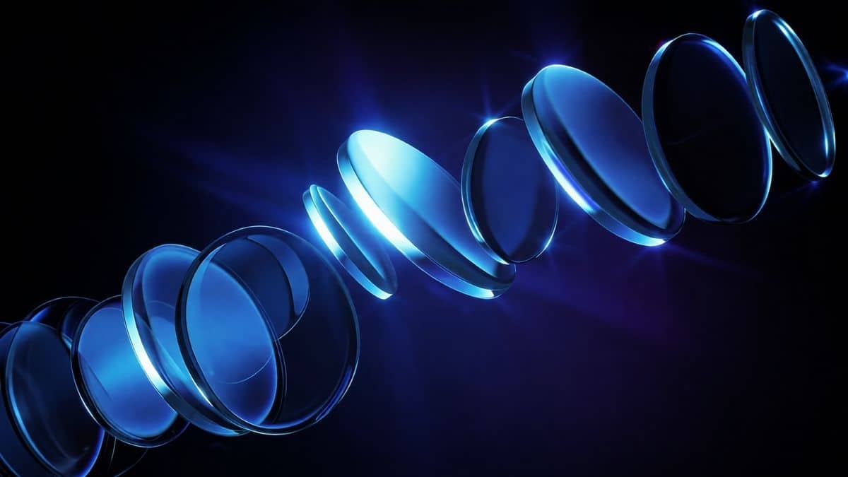 Ilustração abstrata com elementos circulares em sequência, representando um fluxo contínuo de etapas e evolução em campanhas de performance orientadas por dados.