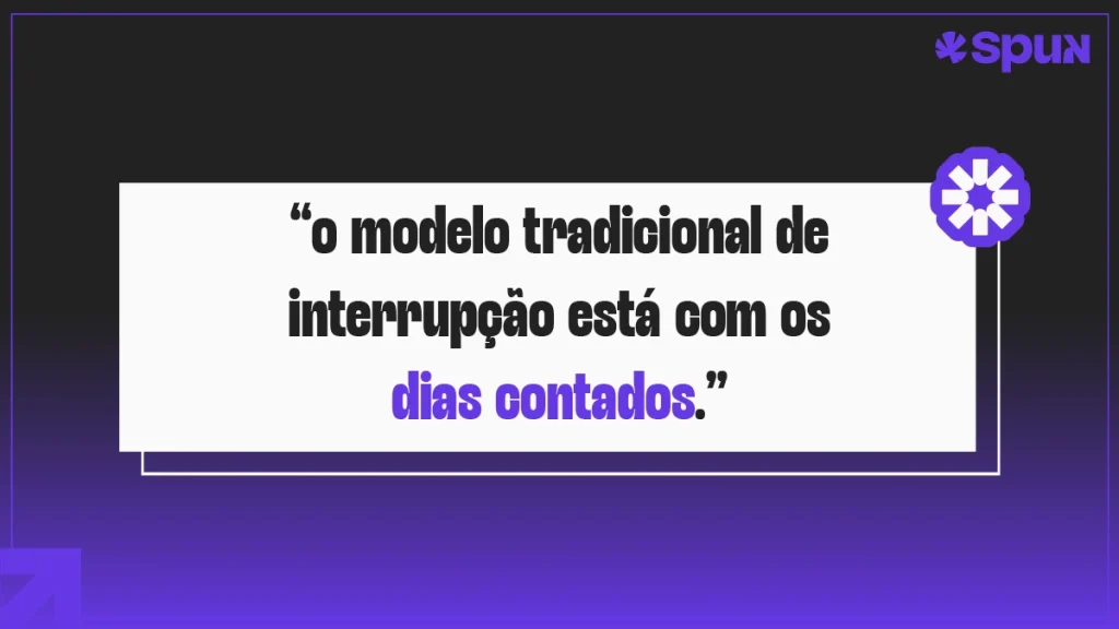 Arte da Spun com fundo em degradê verde destacando a frase ‘A autoridade nasce da coerência entre as ações da empresa e o conteúdo publicado’, abordando consistência de marca e estratégia de conteúdo no marketing digital.