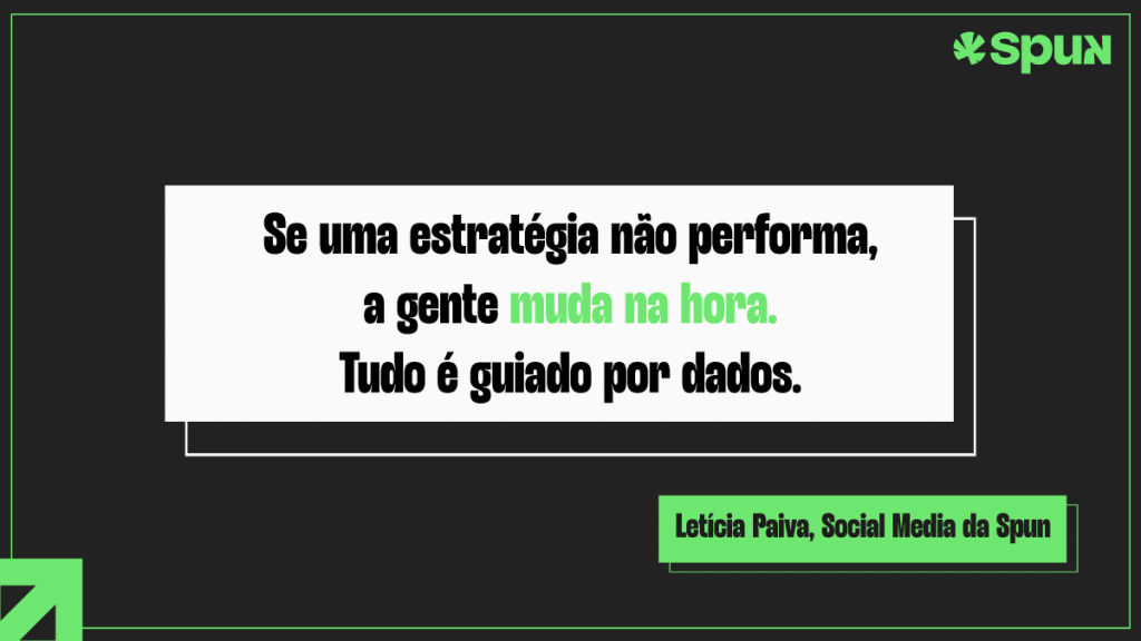 Frase sobre mídia programática destacando otimização em tempo real e decisões baseadas em dados nas campanhas digitais da Spun