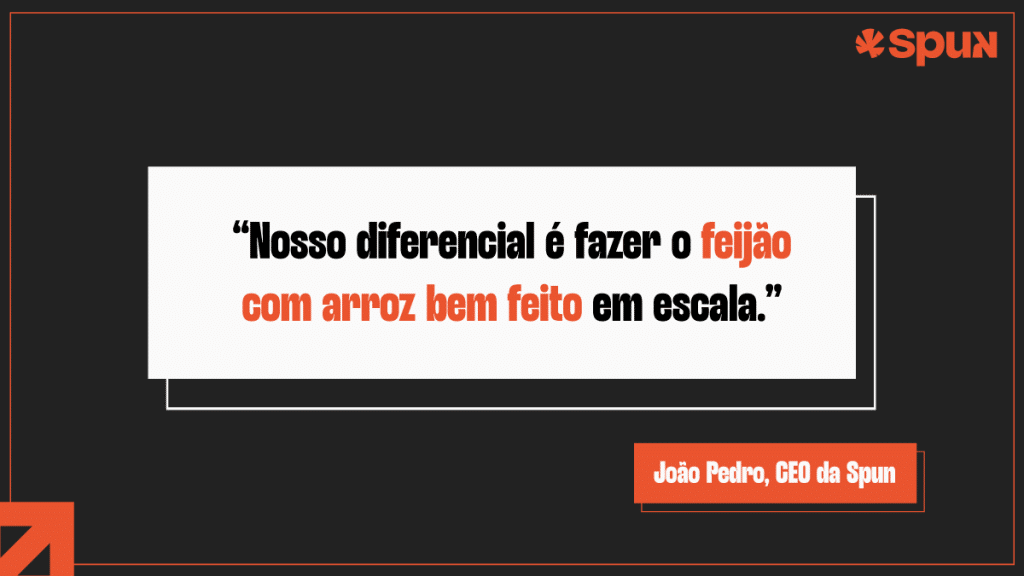 Frase sobre mídia programática destacando eficiência e escala na estratégia digital da Spun, segundo João Pedro, CEO da empresa