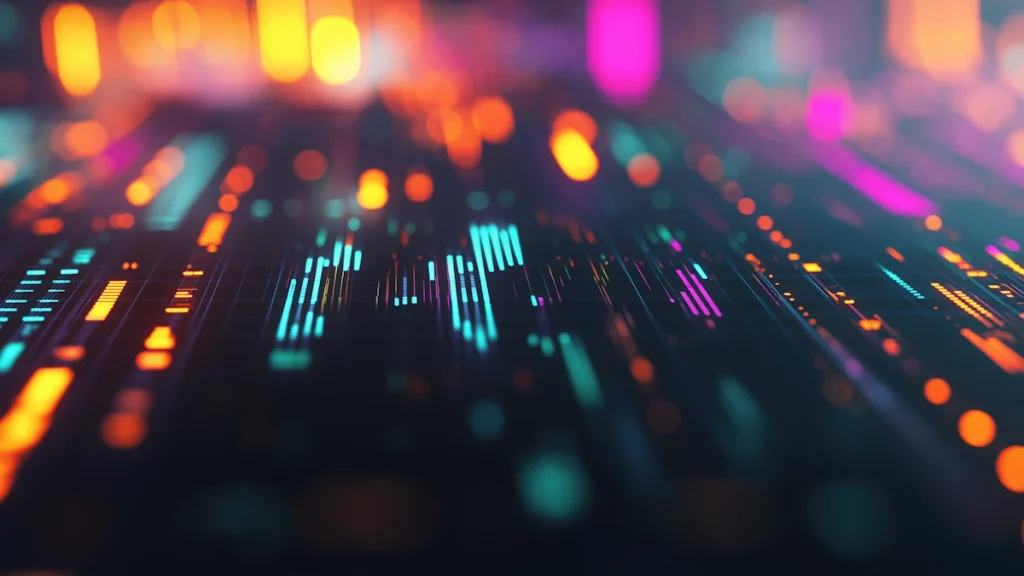 Representação visual de atribuição de marketing digital com fluxos de dados, métricas e conexões entre canais para análise de performance e mensuração de resultados.