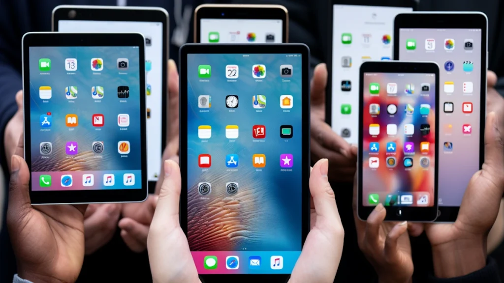 Dispositivos móveis exibindo diferentes interfaces digitais em contexto de segmentação comportamental no marketing digital