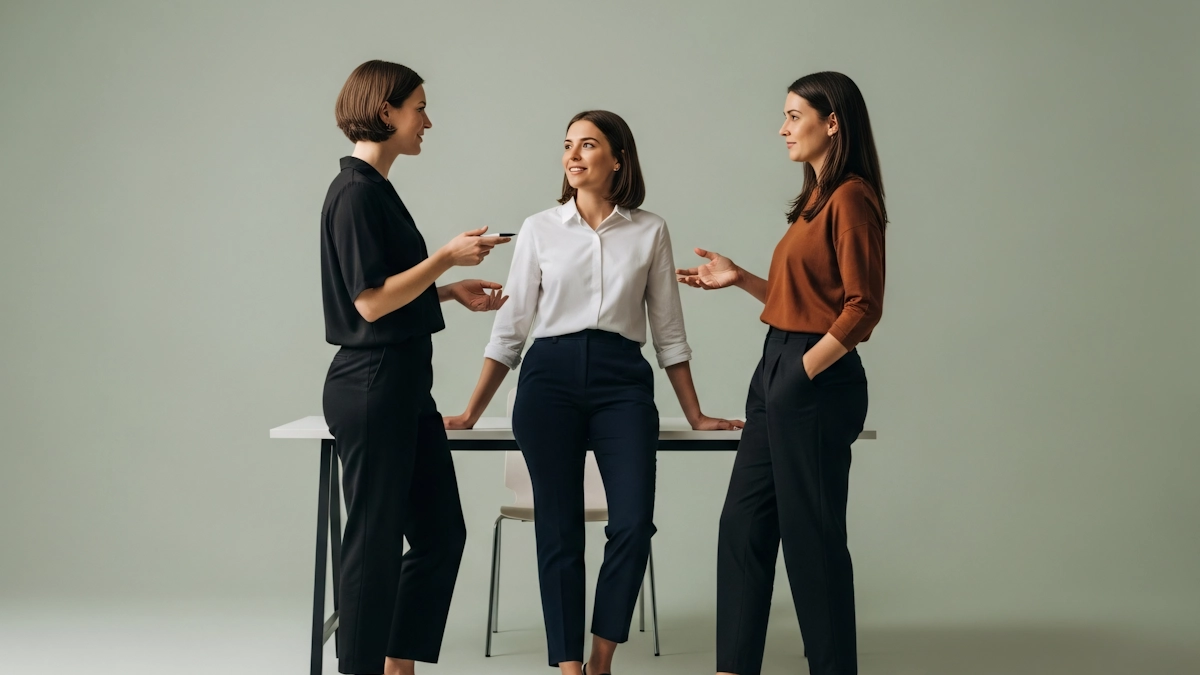 Profissionais conversam em ambiente corporativo, representando estratégias de marketing digital para melhorar a taxa de conversão e transformar audiência em resultado.